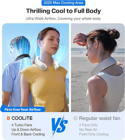 TORRAS COOLiTE Neck Fan, Industry’s Strongest Wind Power, Portable Neck Fan