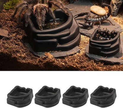 Miniature Water Dish for Scorpions Tanks and Arachnids Cages Nonslip Base Easy to Hygienic Transparents Reptiles Water Container