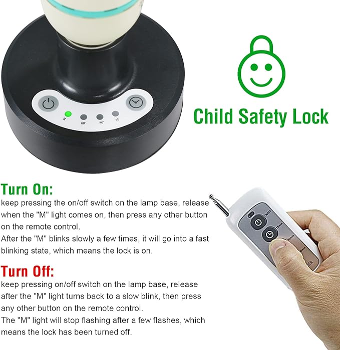 36Watts UV Sanitizer Lamp with Remote Control Powerful Ozone UVC Light with E26