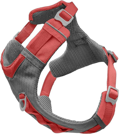 Kurgo Journey Air Dog Harness, Coral, Extra Large | Padded Chest, Ripstop Outer & Breathable Mesh, Back Assist Handle, Rust-Free Aluminum Hardware, Reflective Trim