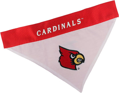 Pets First Collegiate Pet Accessories, Reversible Bandana, Louisville Cardinals, Small/Medium