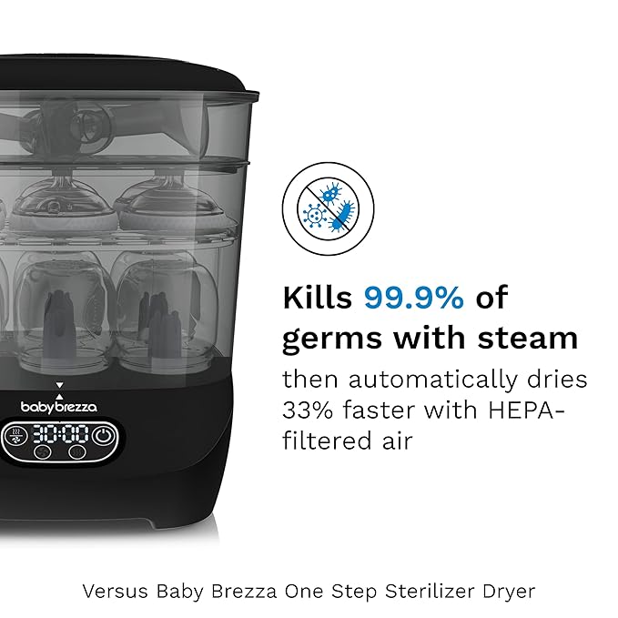 Baby Brezza Bottle Sterilizer and Dryer Advanced – 33% Faster