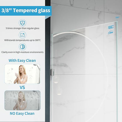 Shower Glass Panel, Frameless Walk in Shower Door