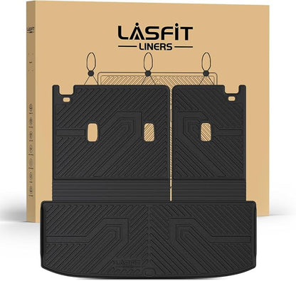 LASFIT Cargo Mat & Backrest Mats for Nissan Pathfinder 2026 2025 2024 2023 2022, All Weather TPE Custom Fit Cargo Liner Trunk Mats & Seatback Mats Accessories, Black