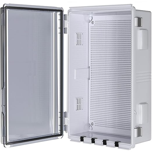 ABS Electrical Junction Box, Ventilated Design, Cable Grommets, IP65 Waterproof