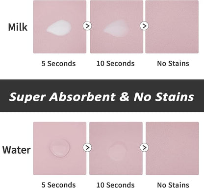 HotLive Dog Food Mat - Absorbent Cat Mat for Food and Water, No Stains Pet Feeding Bowl Mat, Easy to Clean Pet Placemats, Quick Dry Dog Water Dispenser Mat for Messy Drinkers | Pink 16"x 24"