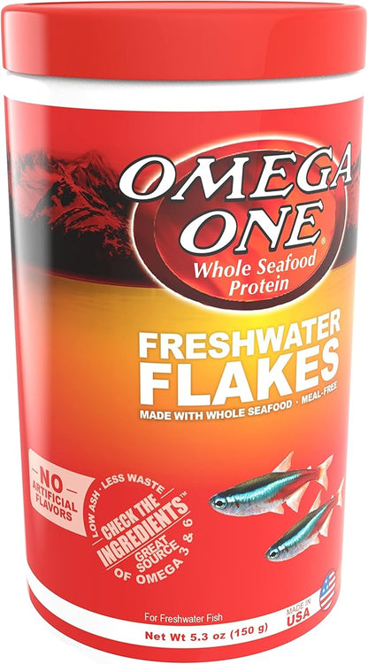 Omega One Freshwater Flakes, 5.3 oz