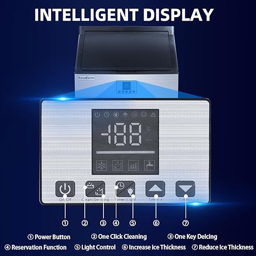 Commercial Ice Maker, 110V Automatic Ice Making Machine Stainless Steel 325
