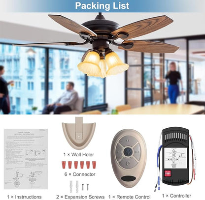 Universal Ceiling Fan Remote Control Kit Dimmable, Replacement