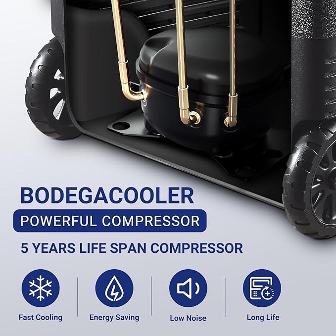 BODEGACOOLER 12 Volt Car Refrigerator, 58QT Car Fridge