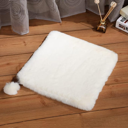 SHENGOCASE 2-Pack 14" x14" Faux Rabbit Fur Cat Dog Bed Cushion Pad Mat, Cat Tree Tower Replacement Cushion Pad for Window Perch Carrier House Cage Crate Kennel Furniture