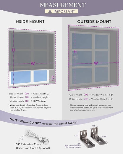 Graywind Motorized Solar Shades Light Filtering Mesh Shade Compatible
