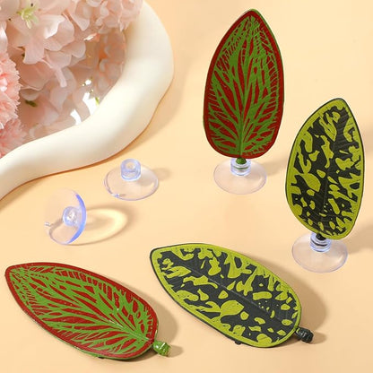 4 Pcs Betta Hammock Betta Fish Tank Decor Aquarium Decor Plastic Plants Bettas Fish Leaf Hammock Bettas Fishes Toys for Resting Sleeping Playing Hiding Breeding
