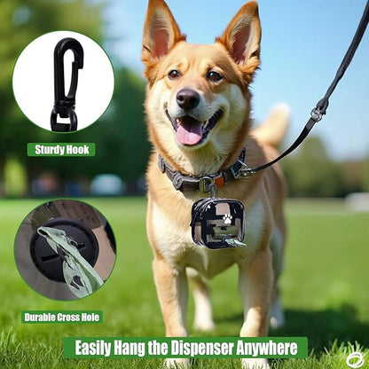 Dog Waste Bag Dispenser Pet Poop Bags Holder for Doggie Waste Bags Dispensers Soft Fabric Zipper Small Doggy Puppy Pouch for Leash Accessory Attachment with Carrier,No-puxfb