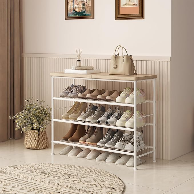 SUOERNUO Shoe Rack Organizer 4 Tier