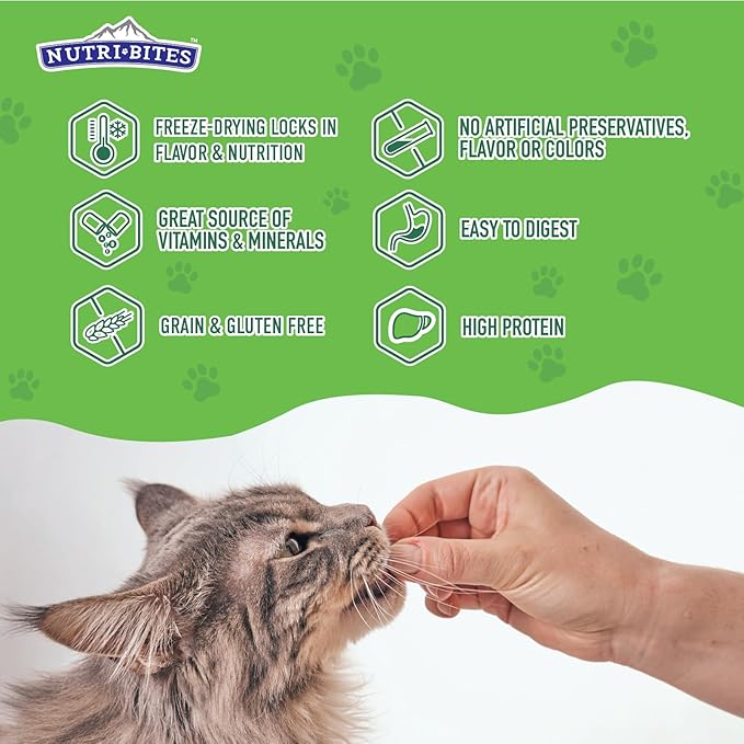 Nutri Bites Freeze Dried Beef Liver Dog & Cat Treats | Healthy Pet Training Treats or Food Topper | All Natural, Single Ingredient, High Protein | Premium Bulk Value Pack, 17.6 oz