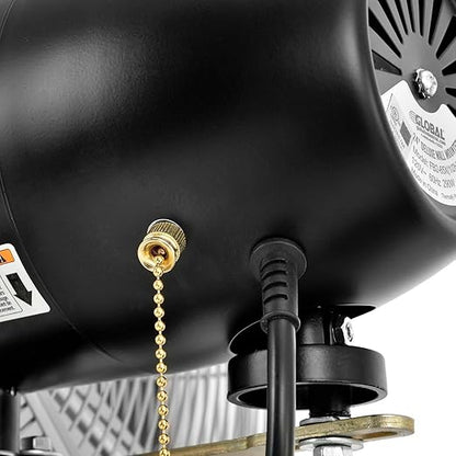 Global Industrial Deluxe Wall Mount Fan, Fixed and Oscillating Head, 3 Speed