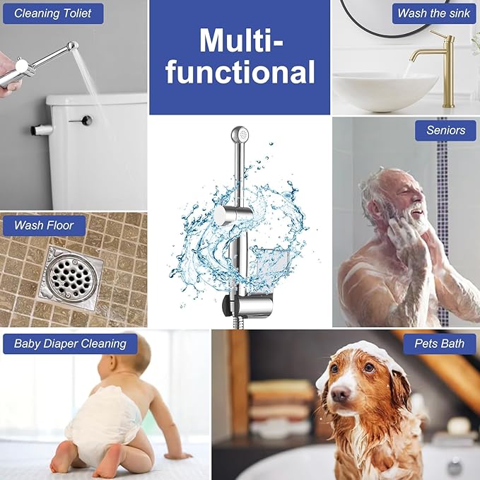 Chrome Handheld Bidet Sprayer for Toilet