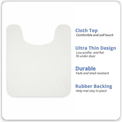 Bosap Toilet Rugs U Shaped Bathroom Rug,Machine Washable Non Slip Quick Dry Super Absorbent Ultra Thin Toilet Mats for Bathroom Toilet.Cream,1'8"x2'(20x24inch)
