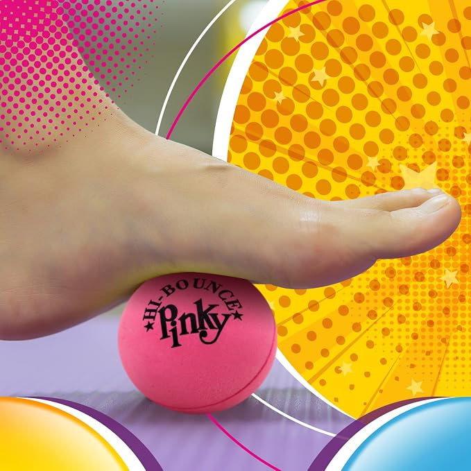 JA-RU Super Bounce Pinky Ball (4 Bouncy Balls) Outdoor Games & Indoor Playground Kids Toys. Massage Therapy Stress Balls. Sports Party Favors & Carnival Prizes in Bulk. 976-4A