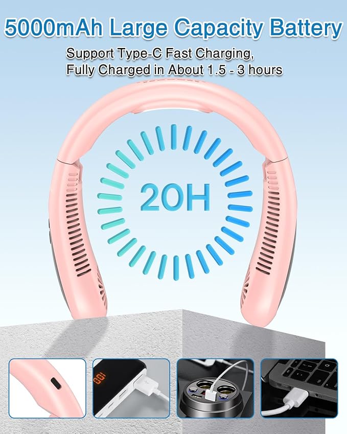 GAITIR Neck Air Conditioner, Portable Neck Fan