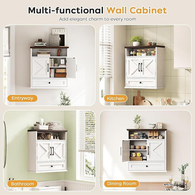 Bathroom Wall Cabinet, Wall Mounted Medicine Cabinet