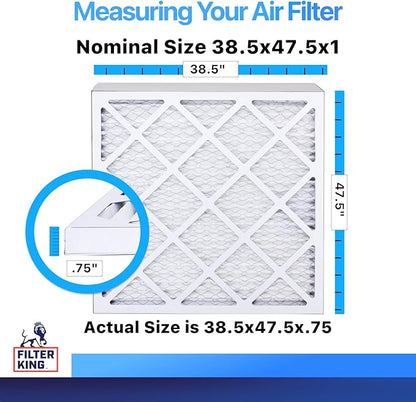 Filter King 38.5x47.5x1 Air Filter | 4-PACK | MERV 8 HVAC Pleated A/C Furnace
