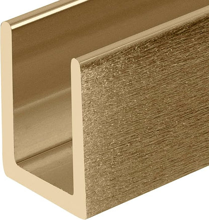 Brixwell SDCD38ABRS-CCP18 Antique Brass 3/8" Fixed Panel Shower Door Deep
