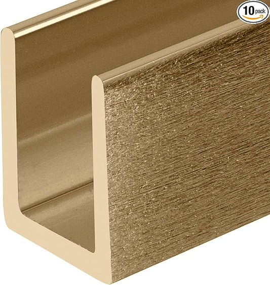 Brixwell SDCD38ABRS-CCP36-XCP10 Antique Brass 3/8" Fixed Panel Shower Door Deep