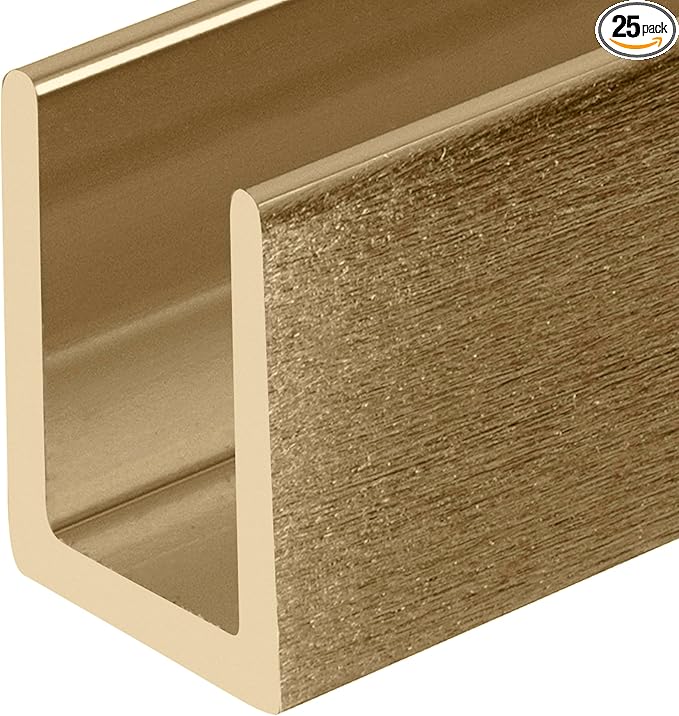 Brixwell SDCD38ABRS-CCP36-XCP25 Antique Brass 3/8" Fixed Panel Shower Door Deep