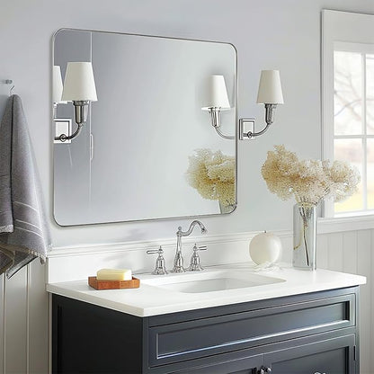ANDY STAR 30”x40”Brushed Nickel Mirror