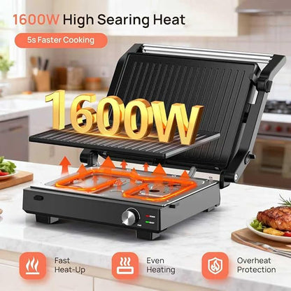 Electric Indoor Grill, 1600W Electric Grill