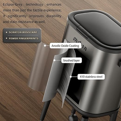 MRBIN Stainless Steel Slim Bathroom Trash Can