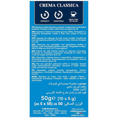 Caffè Borbone Crema Classica Aluminum Capsules Compatible