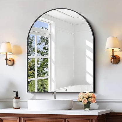 CIRCUMI Arched Wall Mirror, Metal Frame, Large Size