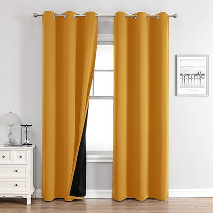 ChrisDowa 100% Blackout Curtains