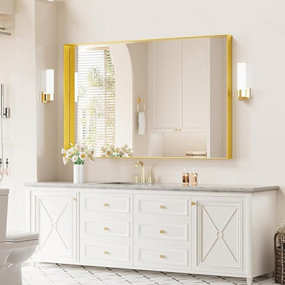 Koonmi 30x48 Inch Metal Framed Bathroom Mirror
