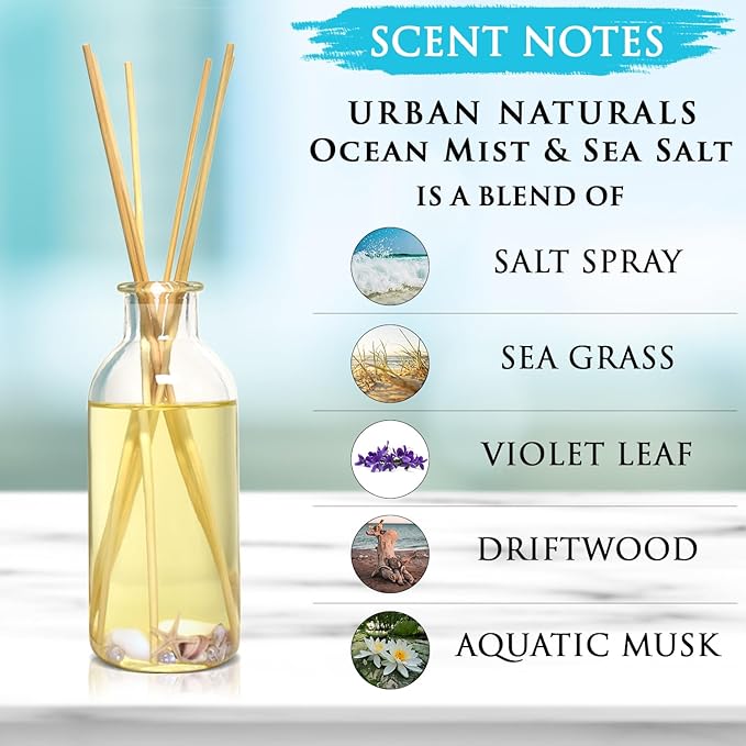 Urban Naturals Ocean Mist & Sea Salt Reed Diffuser Set | Made