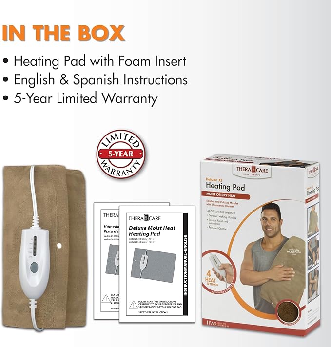 Veridian Healthcare TheraCare Deluxe XL Moist or Dry Heating Pad