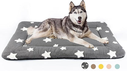 Mora Pets Dog Crate Pad Dog Bed for Crate Washable Flat Pet Kennel Mat Cute | Ultra Soft Dog Bed Mat, Crate Pad for Dog Cages Cozy Sleeping Liner, Pet Pillow Cushion Large Anti Slip Grey 48 x 29 In