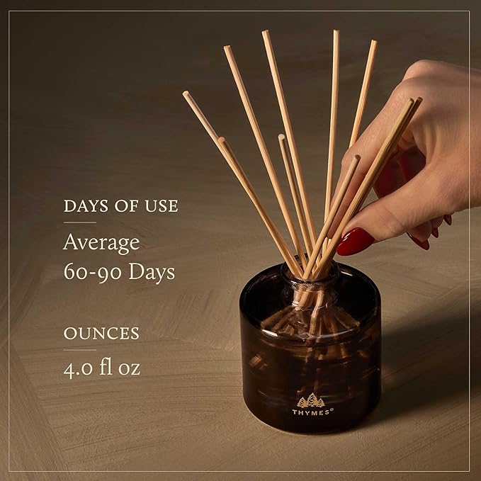 Thymes Petite Oil Reed Diffuser Set – Includes Reeds, Fragrance Oil & Glass
