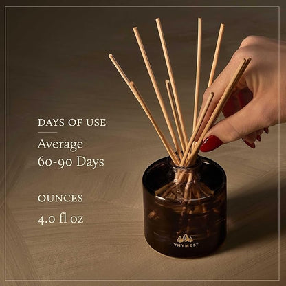Thymes Petite Oil Reed Diffuser Set – Includes Reeds, Fragrance Oil & Glass