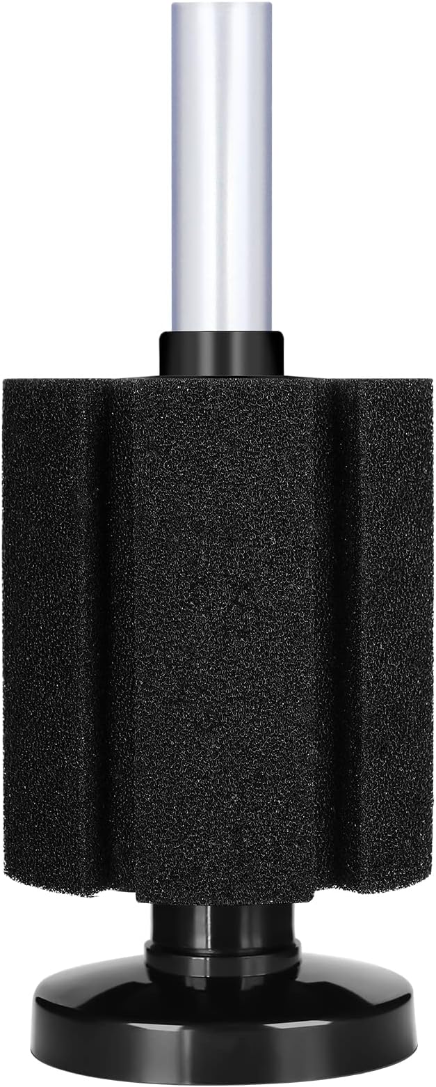 AQUANEAT Aquarium Sponge Filter Breeding Fry Betta Shrimp Nano Fish Tank 4pcs (M Large up to 50Gal)