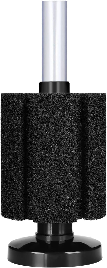 AQUANEAT Aquarium Sponge Filter Breeding Fry Betta Shrimp Nano Fish Tank 4pcs (M Large up to 50Gal)