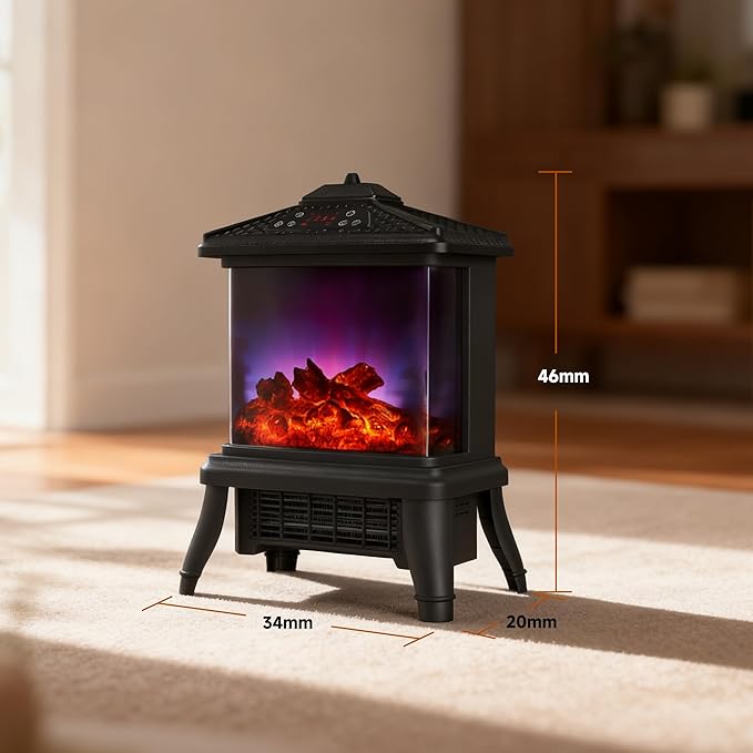 18-inch Freestanding Electric Fireplace, Equipped