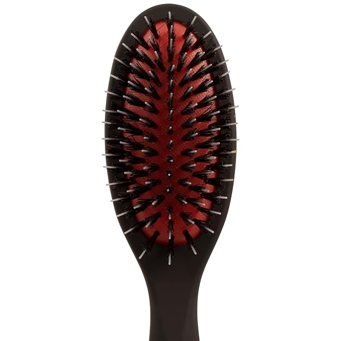 Chris Christensen Andreas Dog Brush, Mason-Pearson Style Boar and Nylon Bristle Brush, Groom Like a Professional, Lightweight Beechwood Handle, Stimulate Natural Oil Production, Small