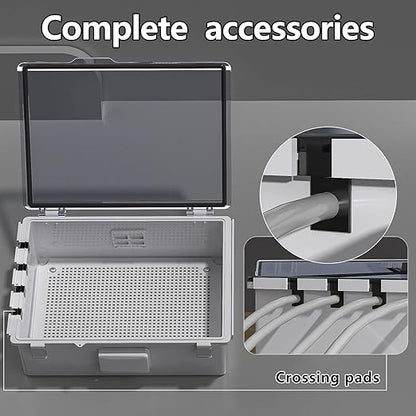 ABS Electrical Junction Box, Ventilated Design, Cable Grommets, IP65 Waterproof