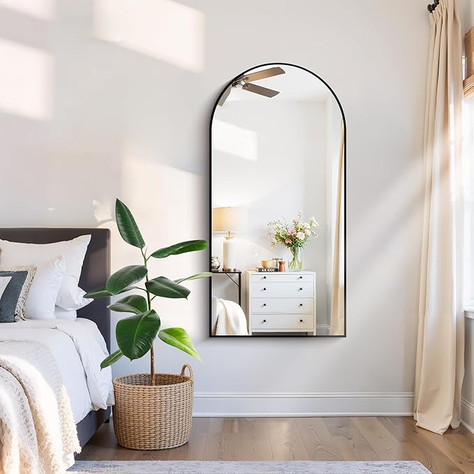 CIRCUMI Arched Wall Mirror, Metal Frame, Large Size