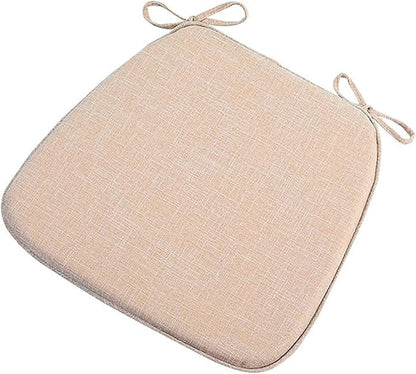 Chair Pads with Ties 18x17, Memory Foam Kitchen Chair Cushions with Ties 18 Inch, Non Slip Chair Pads for Dining Chairs Set of 2 4 6, Seat Cushions Covers Washable and Removable with Zipper,E,6