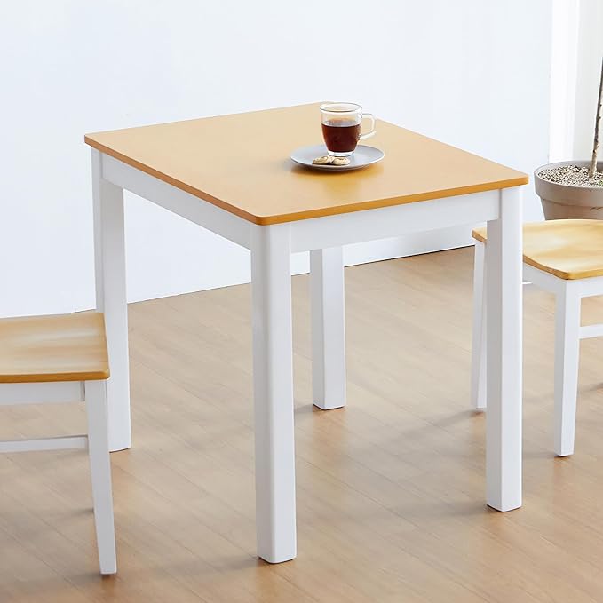 Livinia Cabin 33.5" Wooden Dining Table/Small Rectangular Modern Farmhouse Solid Wood Kitchen Table Desk (White Oak)